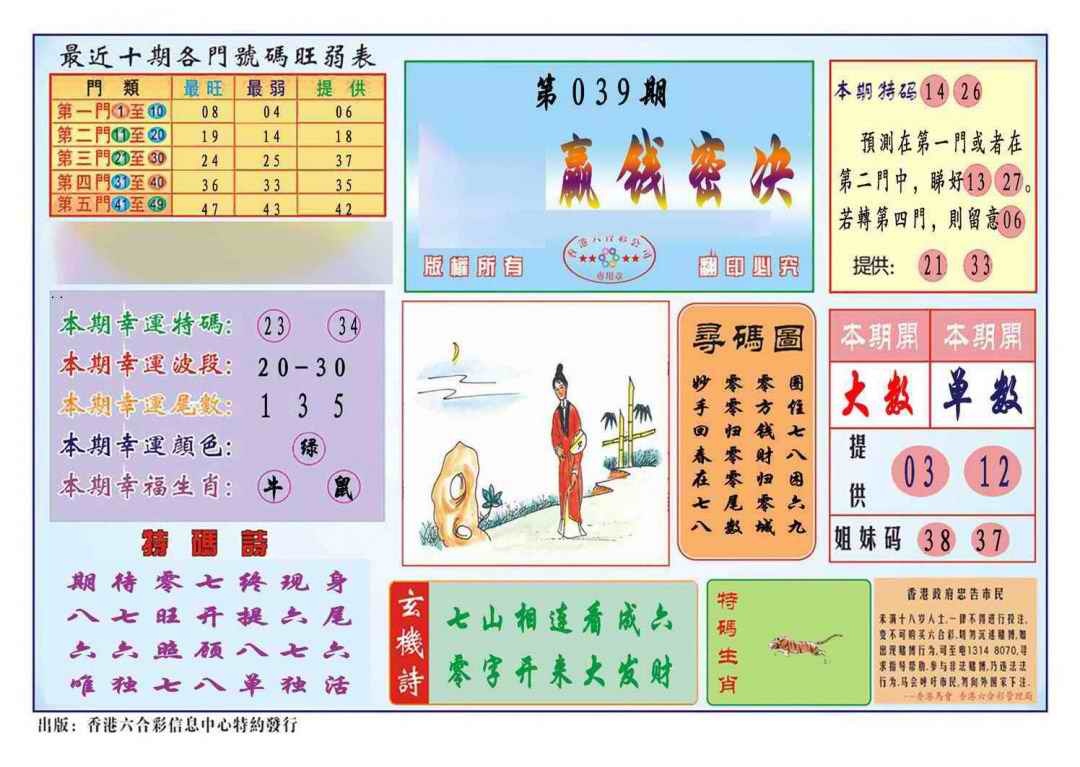 039期马经赢钱密决(新图推荐)[图]